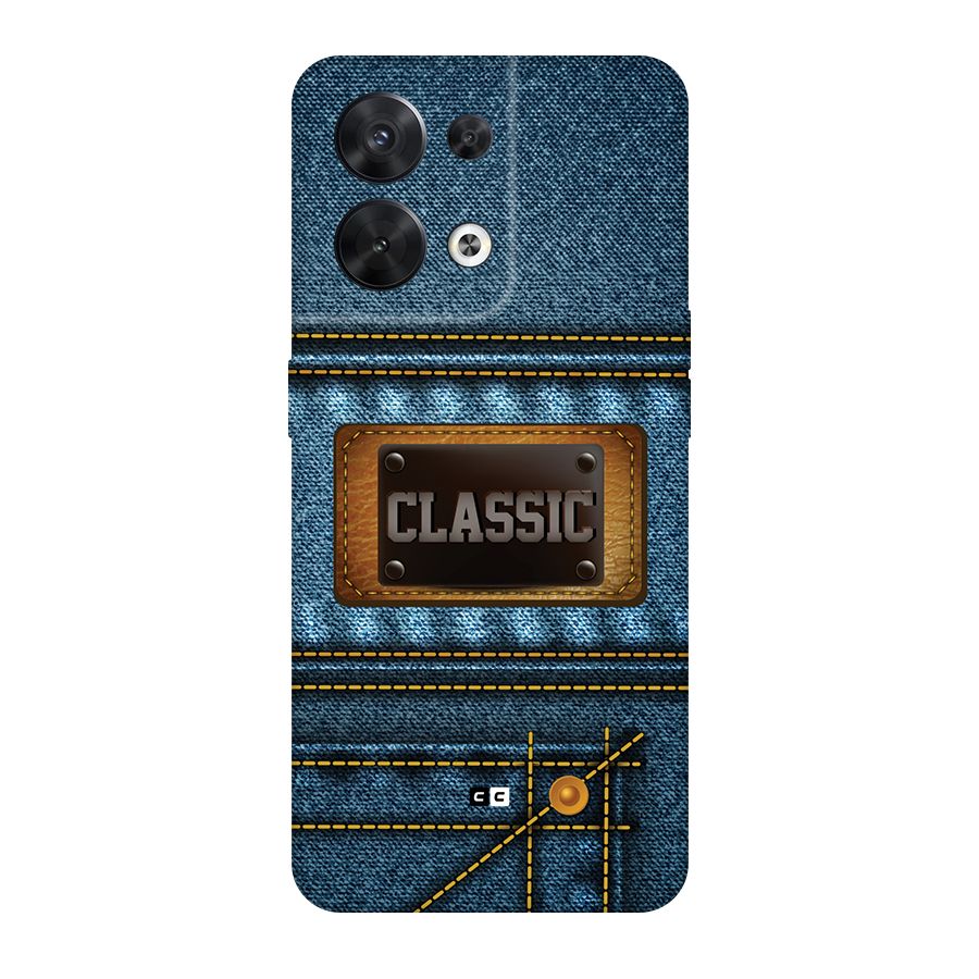 Classic Denim Back Case for Oppo Reno8 5G