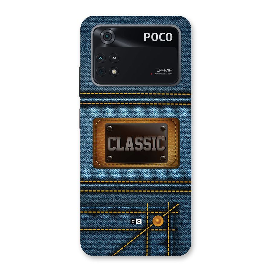Classic Denim Back Case for Poco M4 Pro 4G