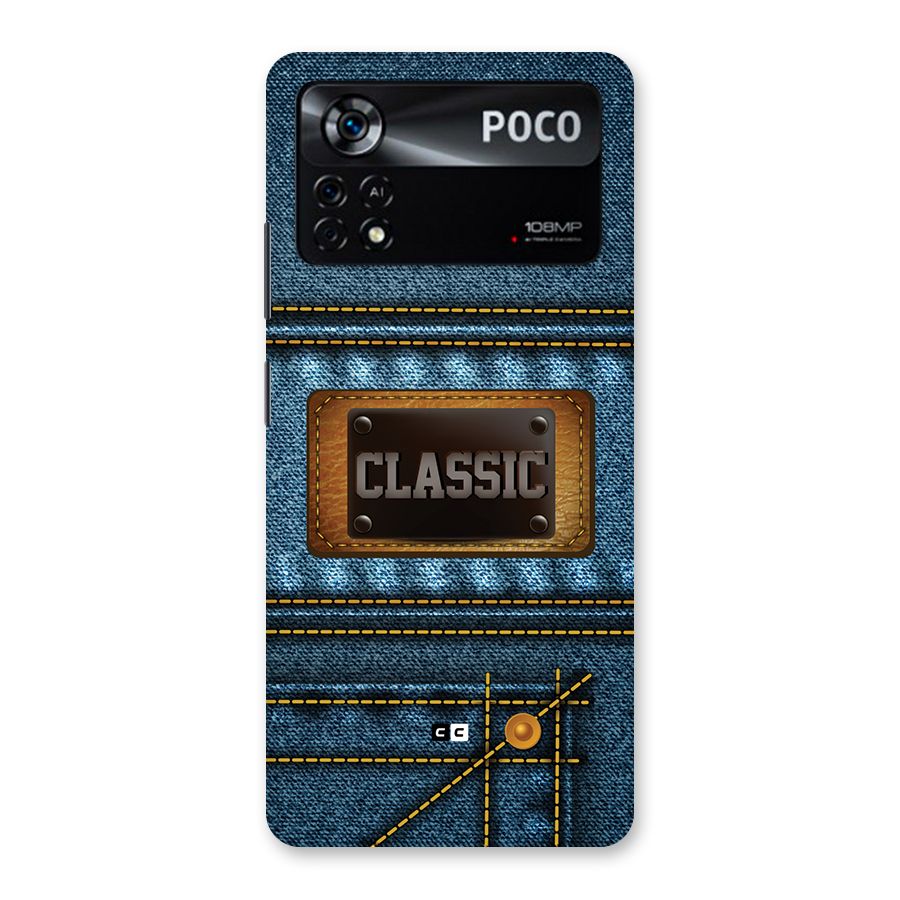 Classic Denim Back Case for Poco X4 Pro 5G
