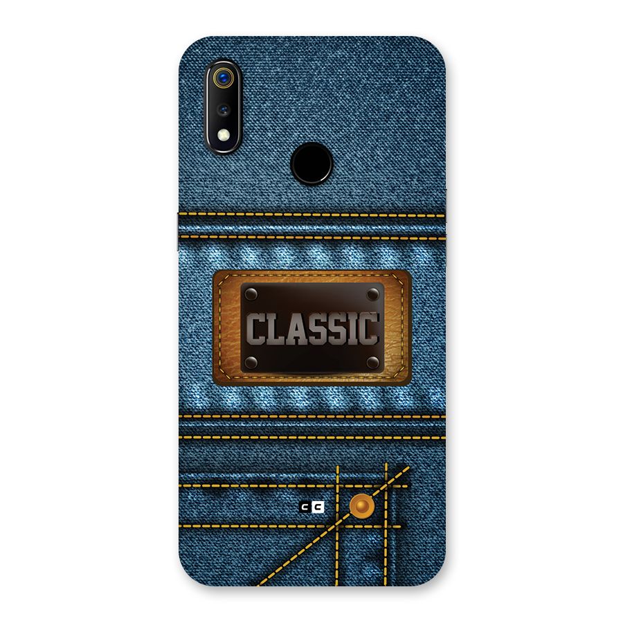 Classic Denim Back Case for Realme 3