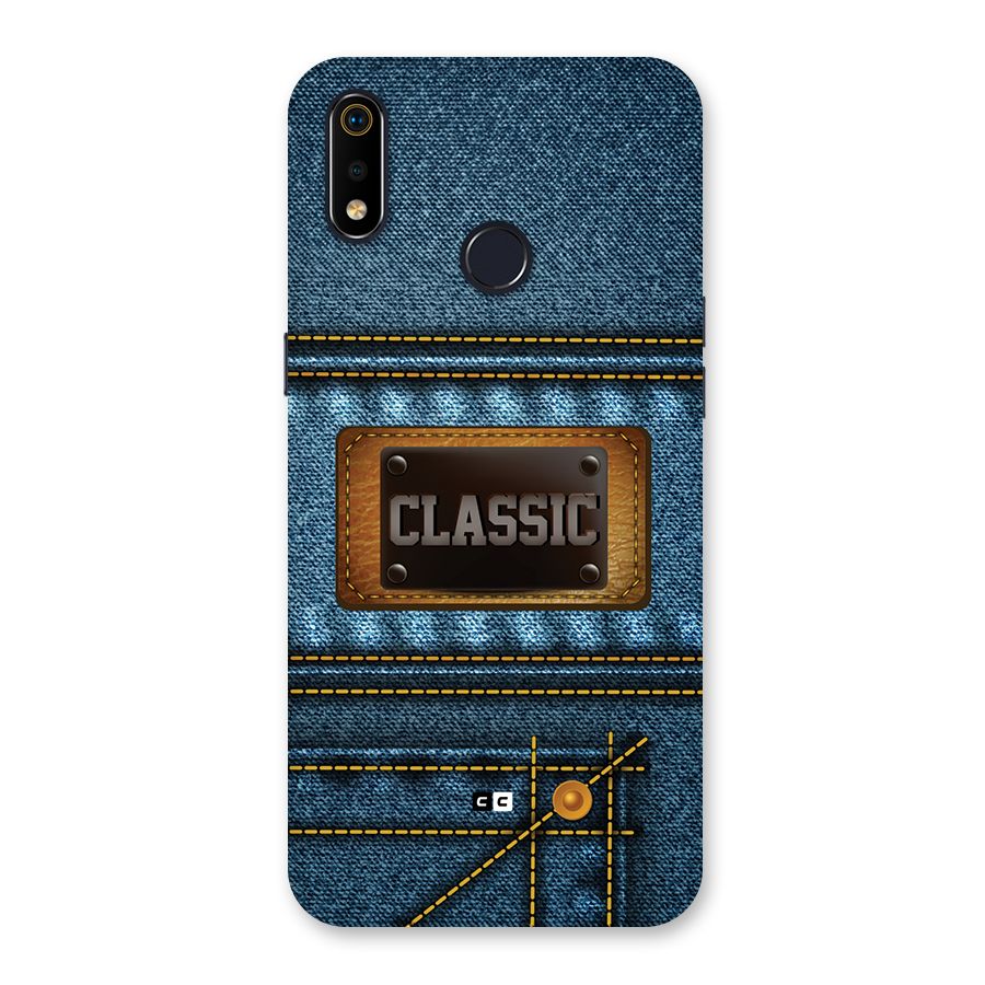 Classic Denim Back Case for Realme 3i