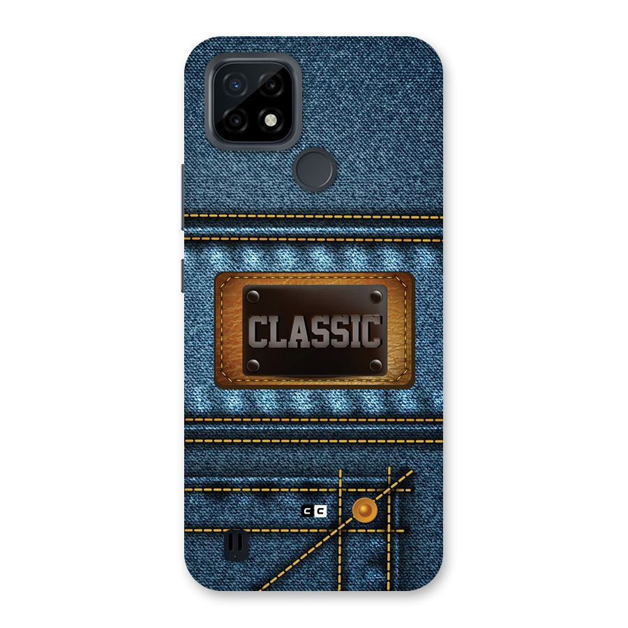Classic Denim Back Case for Realme C21