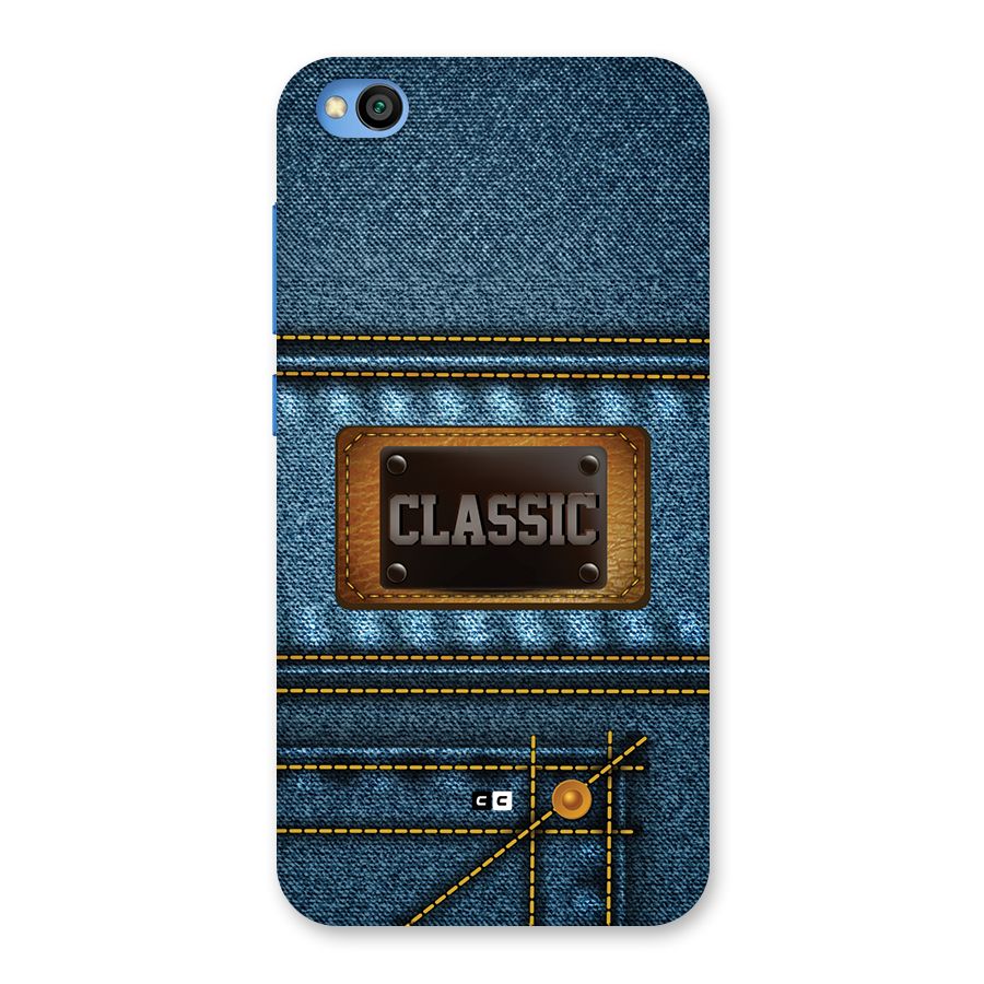 Classic Denim Back Case for Redmi Go