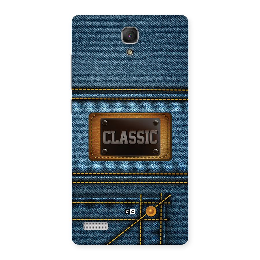 Classic Denim Back Case for Redmi Note