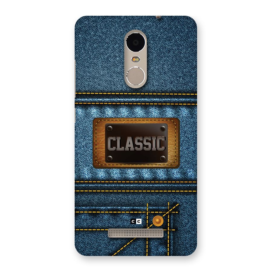 Classic Denim Back Case for Redmi Note 3