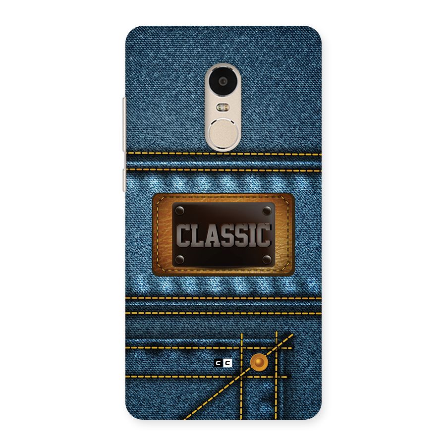 Classic Denim Back Case for Redmi Note 4