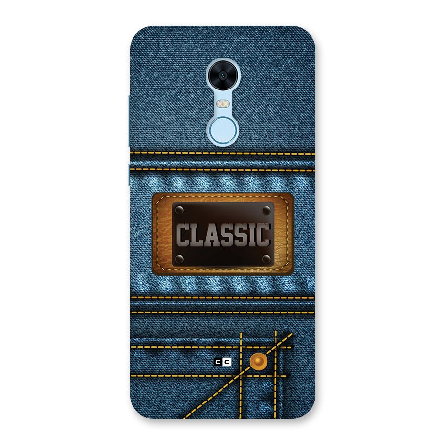 Classic Denim Back Case for Redmi Note 5
