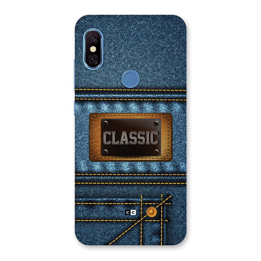 Classic Denim Back Case for Redmi Note 6 Pro