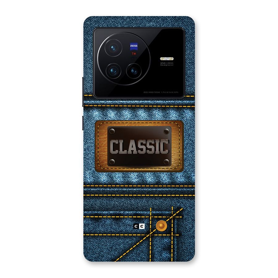 Classic Denim Back Case for Vivo X80