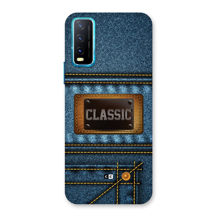 Classic Denim Back Case for Vivo Y20A