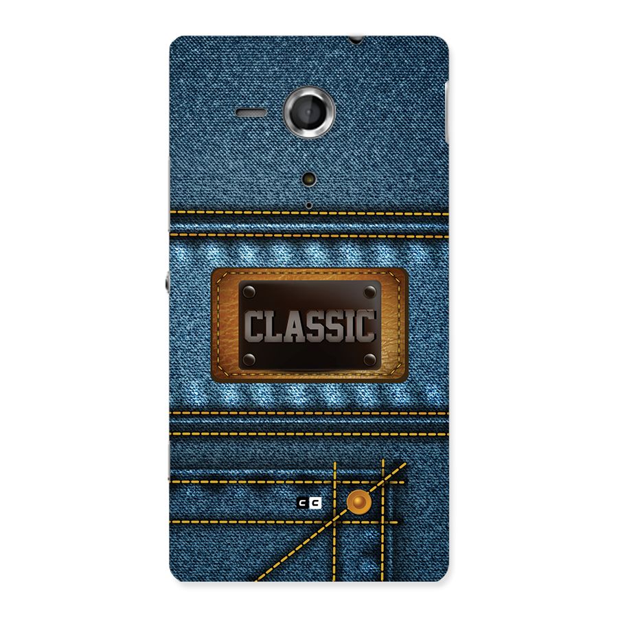 Classic Denim Back Case for Xperia Sp