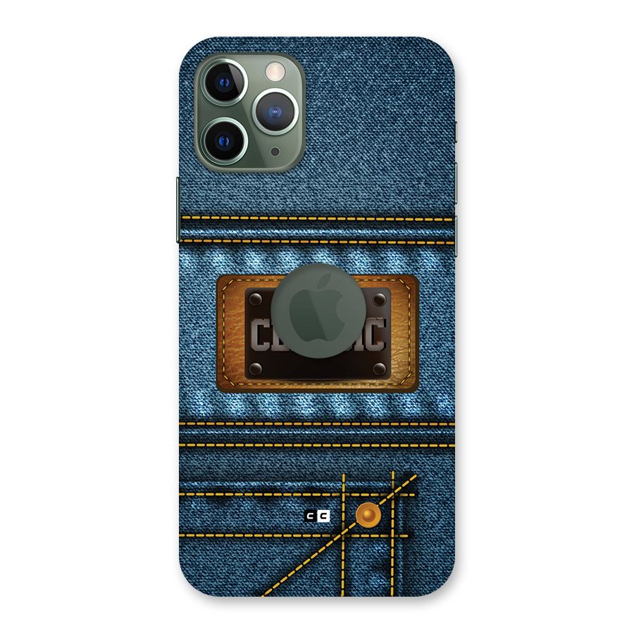 Classic Denim Back Case for iPhone 11 Pro Logo Cut