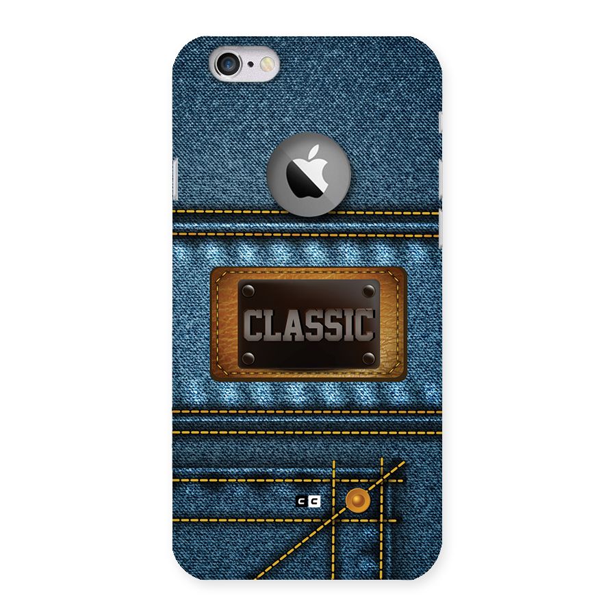 Classic Denim Back Case for iPhone 6 Logo Cut