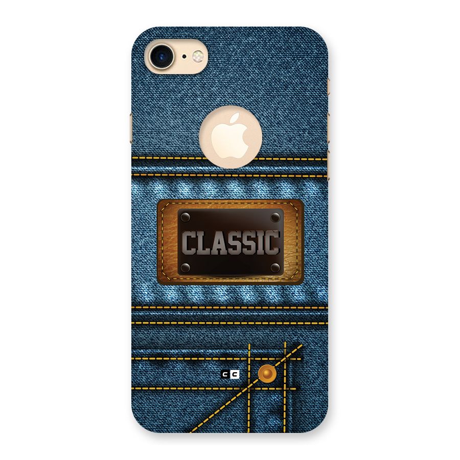 Classic Denim Back Case for iPhone 7 Logo Cut
