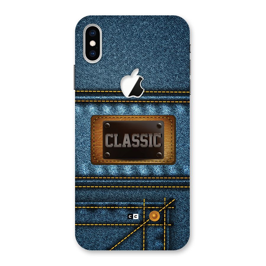 Classic Denim Back Case for iPhone XS Max Apple Cut