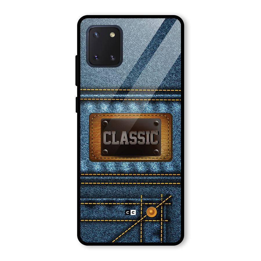 Classic Denim Glass Back Case for Galaxy Note 10 Lite
