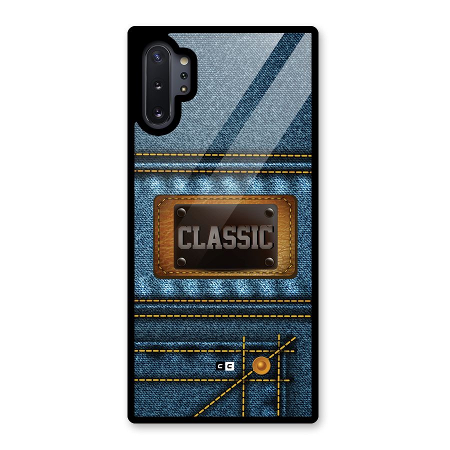Classic Denim Glass Back Case for Galaxy Note 10 Plus