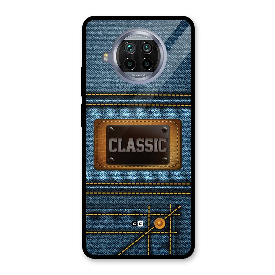 Classic Denim Glass Back Case for Mi 10i