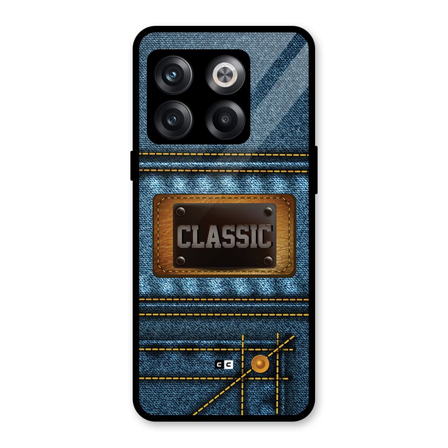 Classic Denim Glass Back Case for OnePlus 10T