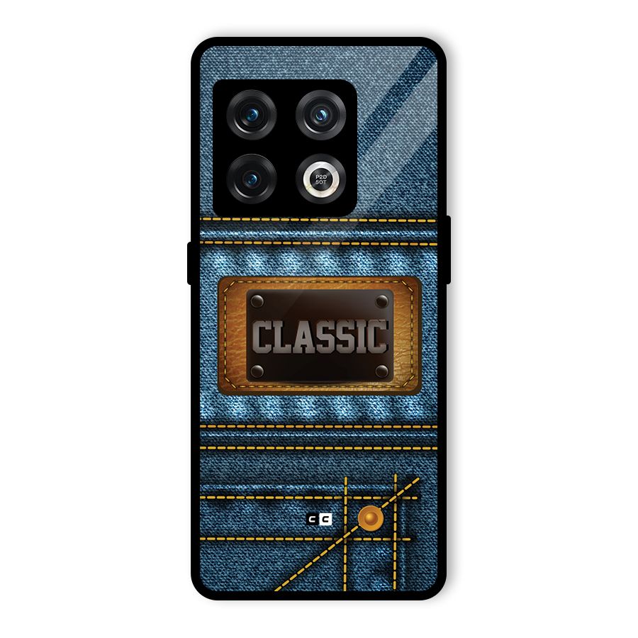 Classic Denim Glass Back Case for OnePlus 10 Pro 5G