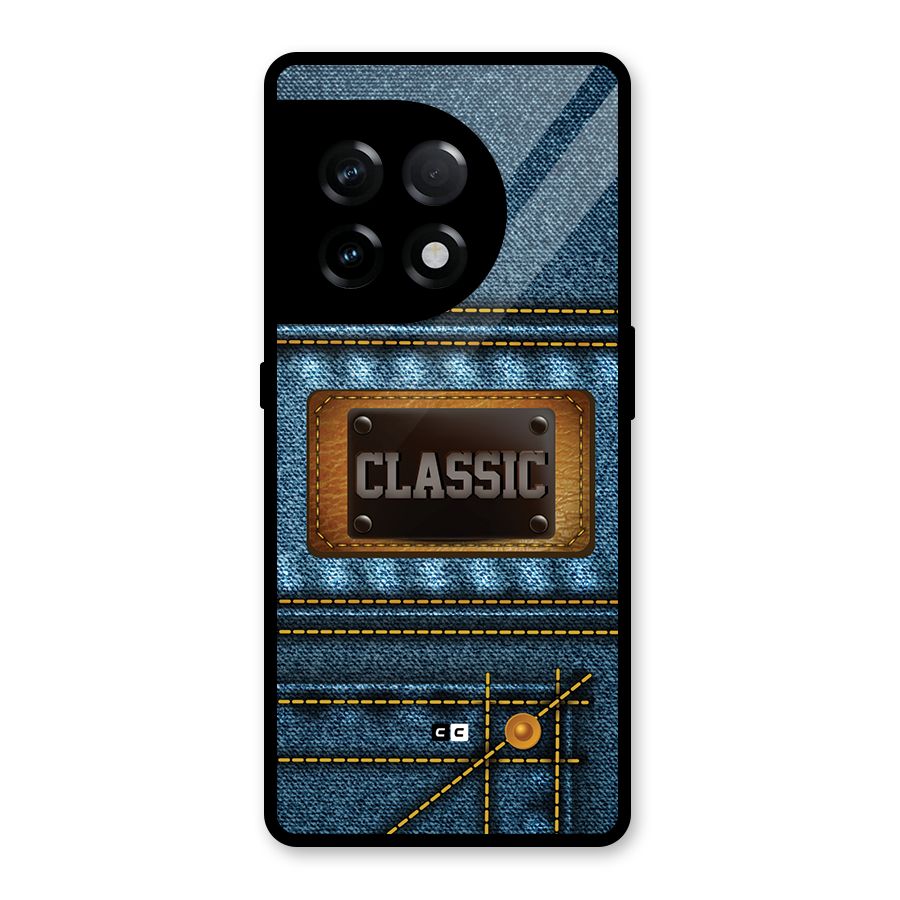 Classic Denim Glass Back Case for OnePlus 11R