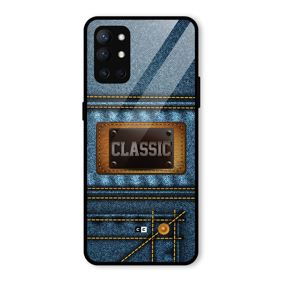 Classic Denim Glass Back Case for OnePlus 9R
