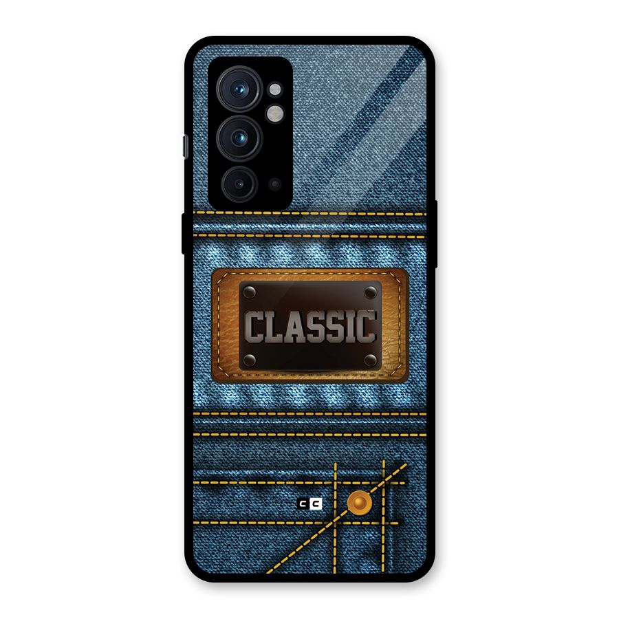 Classic Denim Glass Back Case for OnePlus 9RT 5G