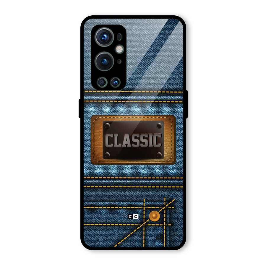 Classic Denim Glass Back Case for OnePlus 9 Pro
