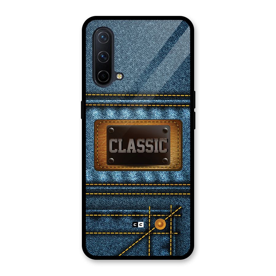 Classic Denim Glass Back Case for OnePlus Nord CE 5G