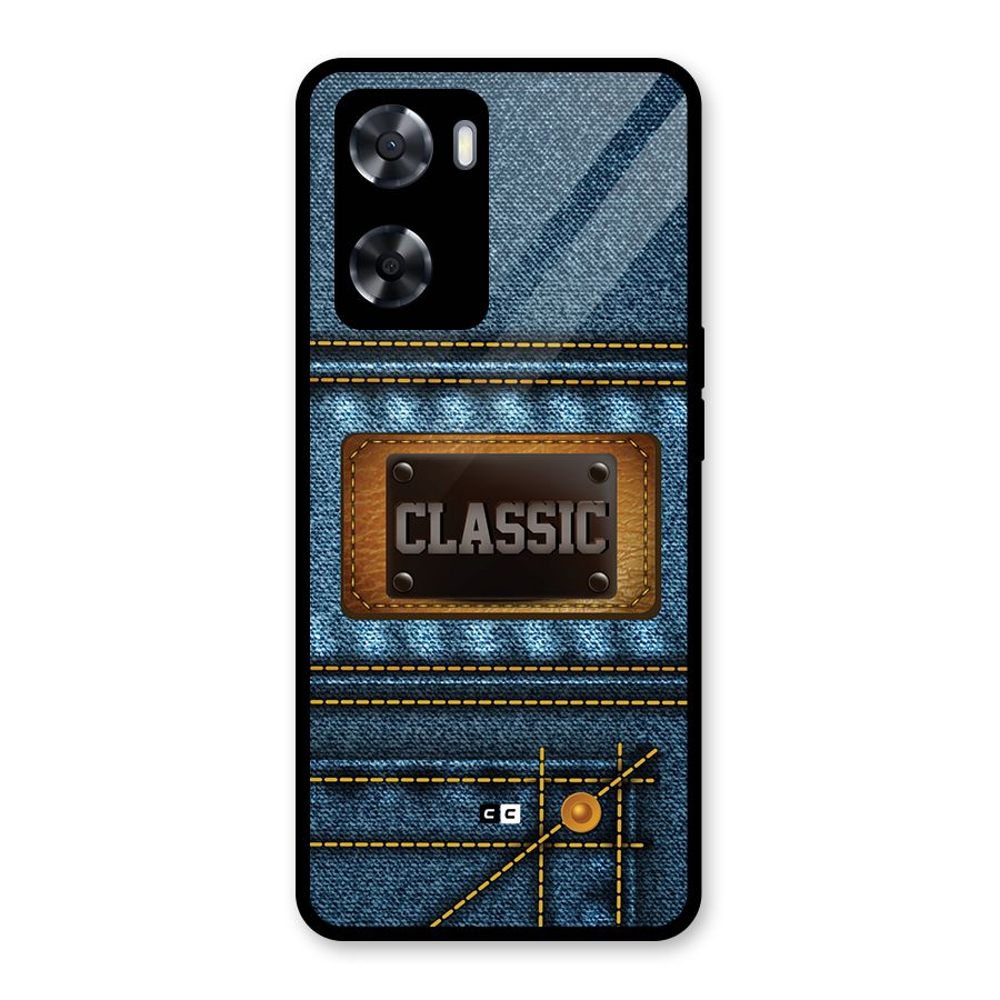 Classic Denim Glass Back Case for OnePlus Nord N20 SE