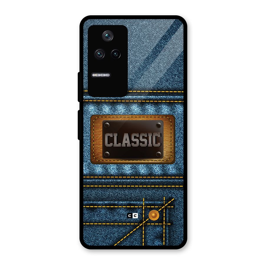 Classic Denim Glass Back Case for Poco F4 5G