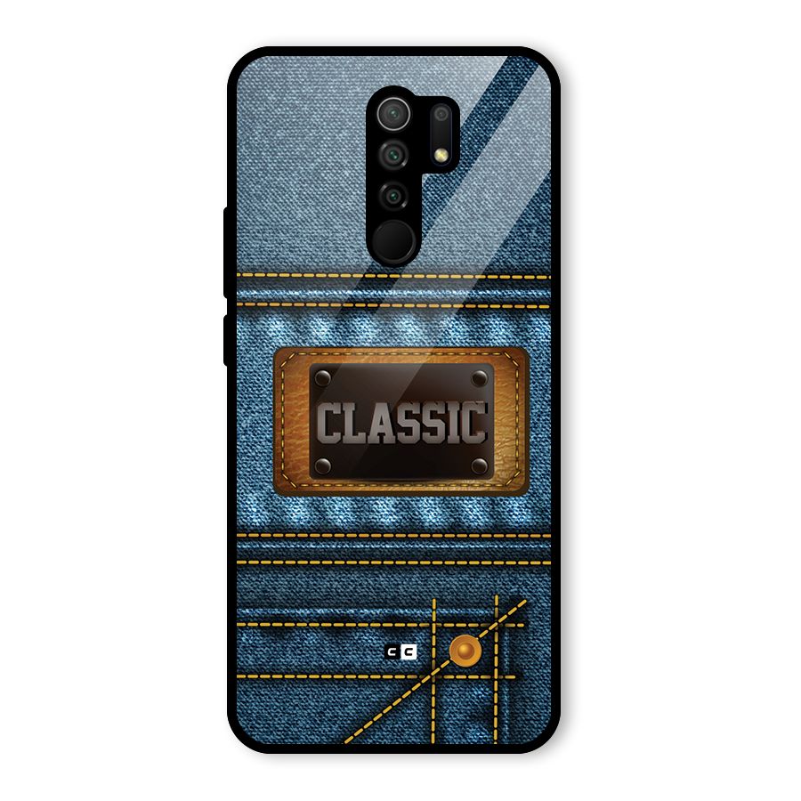 Classic Denim Glass Back Case for Poco M2