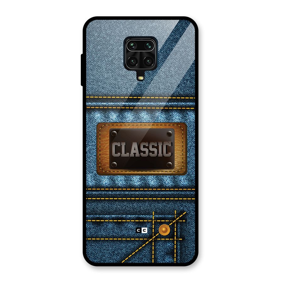 Classic Denim Glass Back Case for Poco M2 Pro