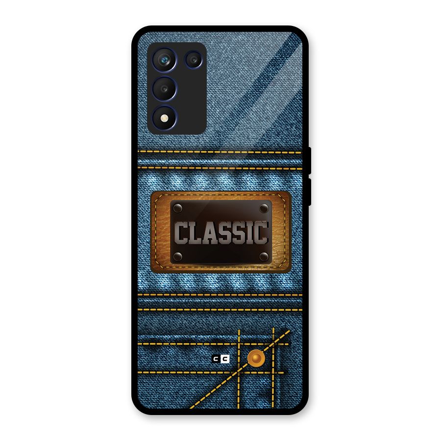 Classic Denim Glass Back Case for Realme 9 5G Speed