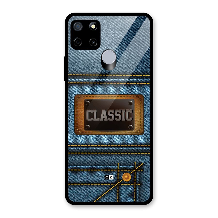 Classic Denim Glass Back Case for Realme C12