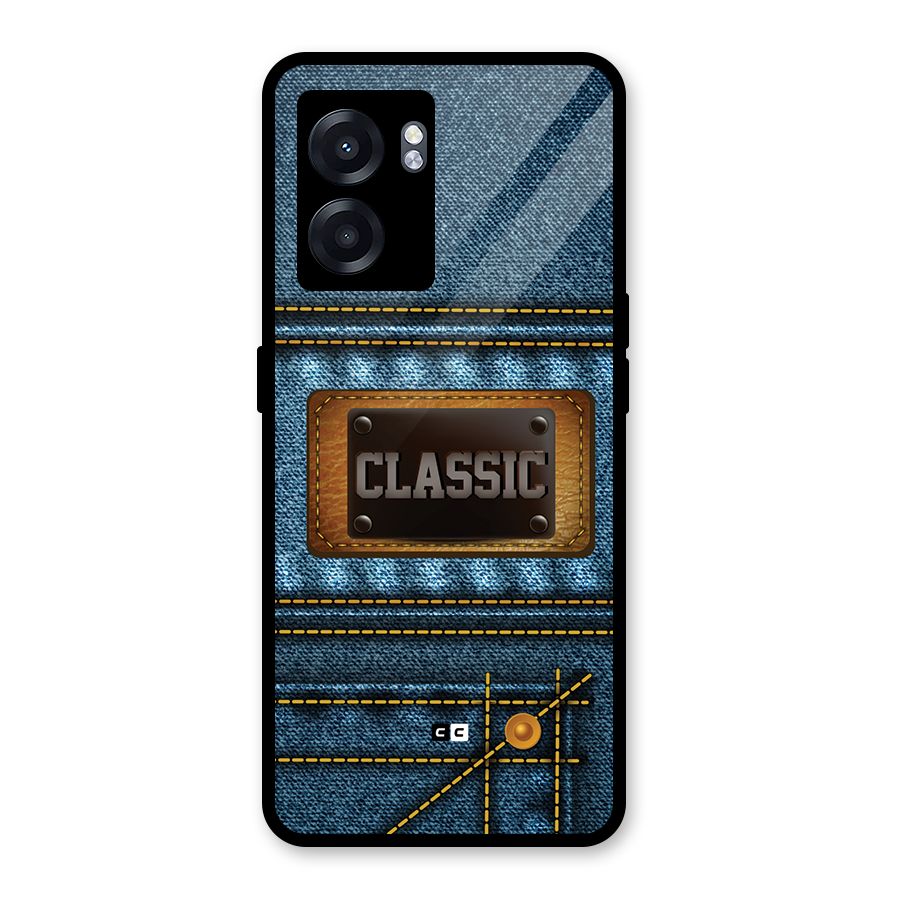 Classic Denim Glass Back Case for Realme Narzo 50 5G