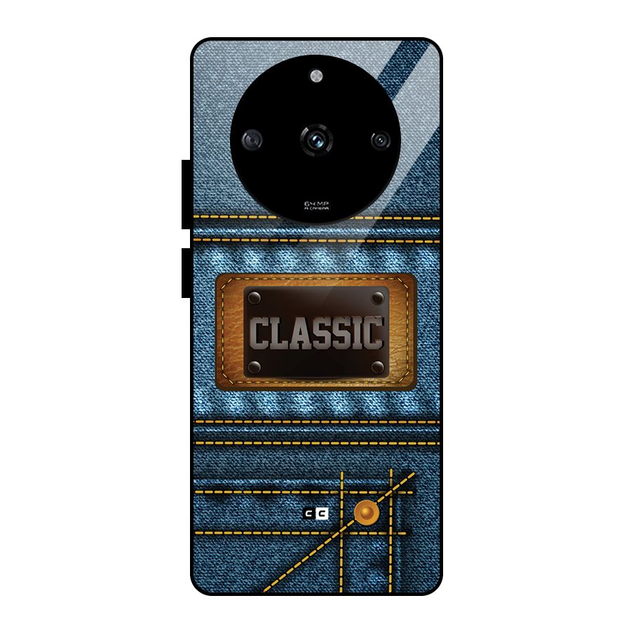 Classic Denim Glass Back Case for Realme Narzo 60 5G
