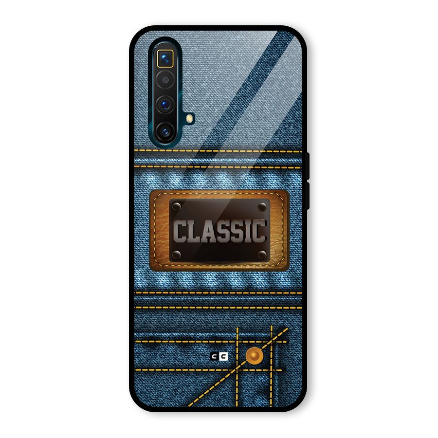 Classic Denim Glass Back Case for Realme X3