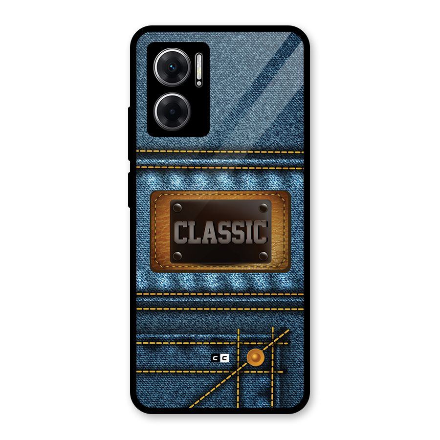 Classic Denim Glass Back Case for Redmi 11 Prime 5G