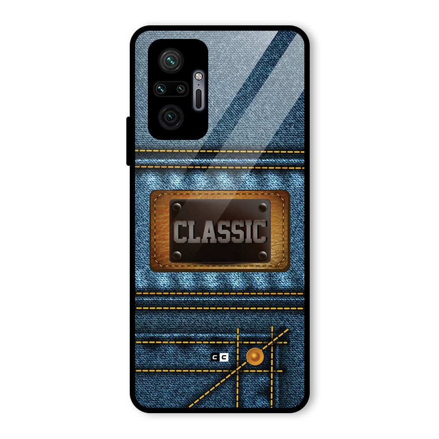 Classic Denim Glass Back Case for Redmi Note 10 Pro Max