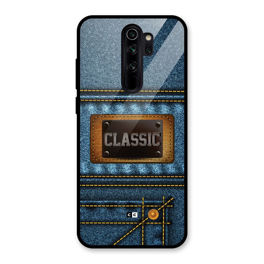 Classic Denim Glass Back Case for Redmi Note 8 Pro