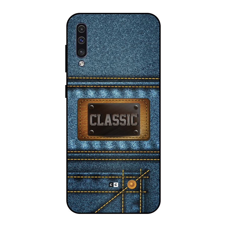 Classic Denim Metal Back Case for Galaxy A50