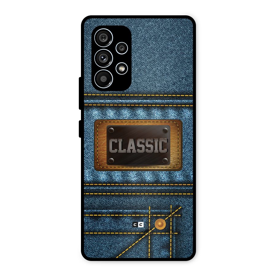 Classic Denim Metal Back Case for Galaxy A53 5G