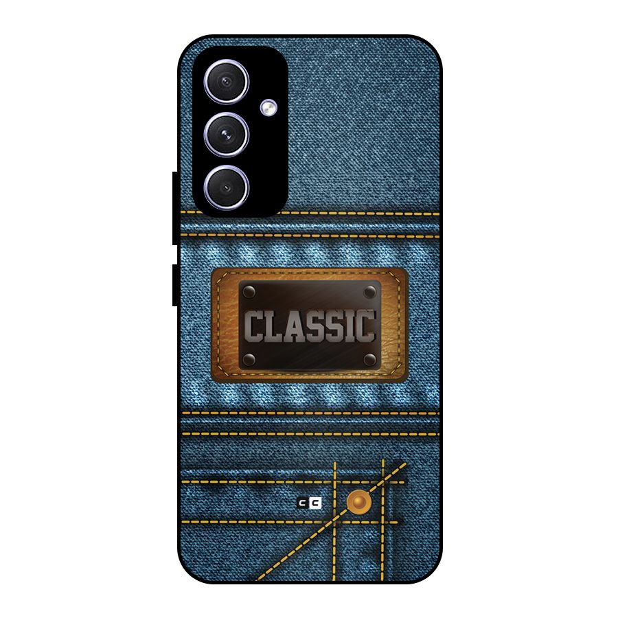 Classic Denim Metal Back Case for Galaxy A54