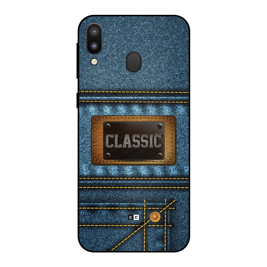 Classic Denim Metal Back Case for Galaxy M20