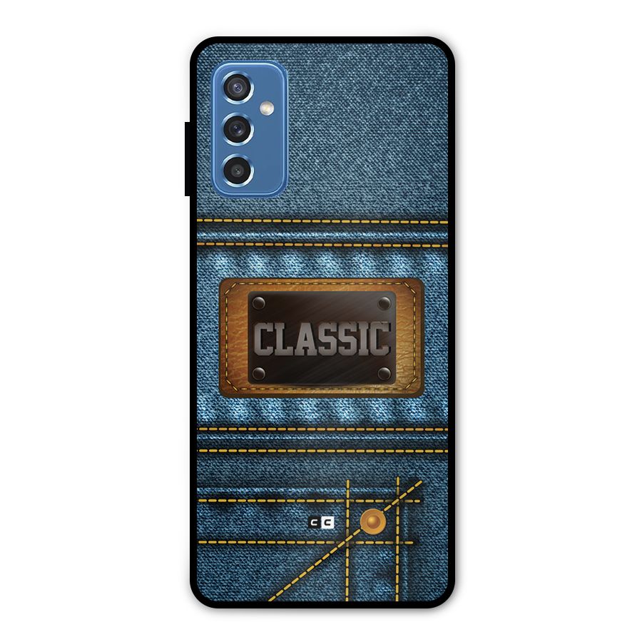 Classic Denim Metal Back Case for Galaxy M52 5G