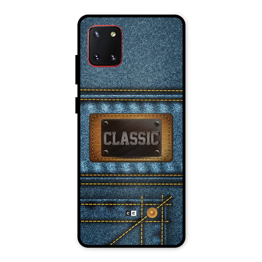 Classic Denim Metal Back Case for Galaxy Note 10 Lite