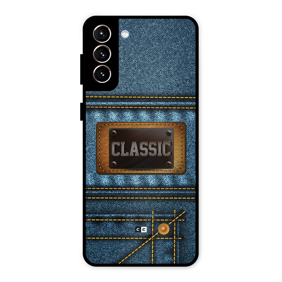 Classic Denim Metal Back Case for Galaxy S21 Plus