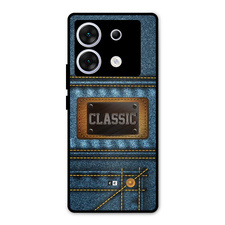 Classic Denim Metal Back Case for Infinix Zero 30 5G