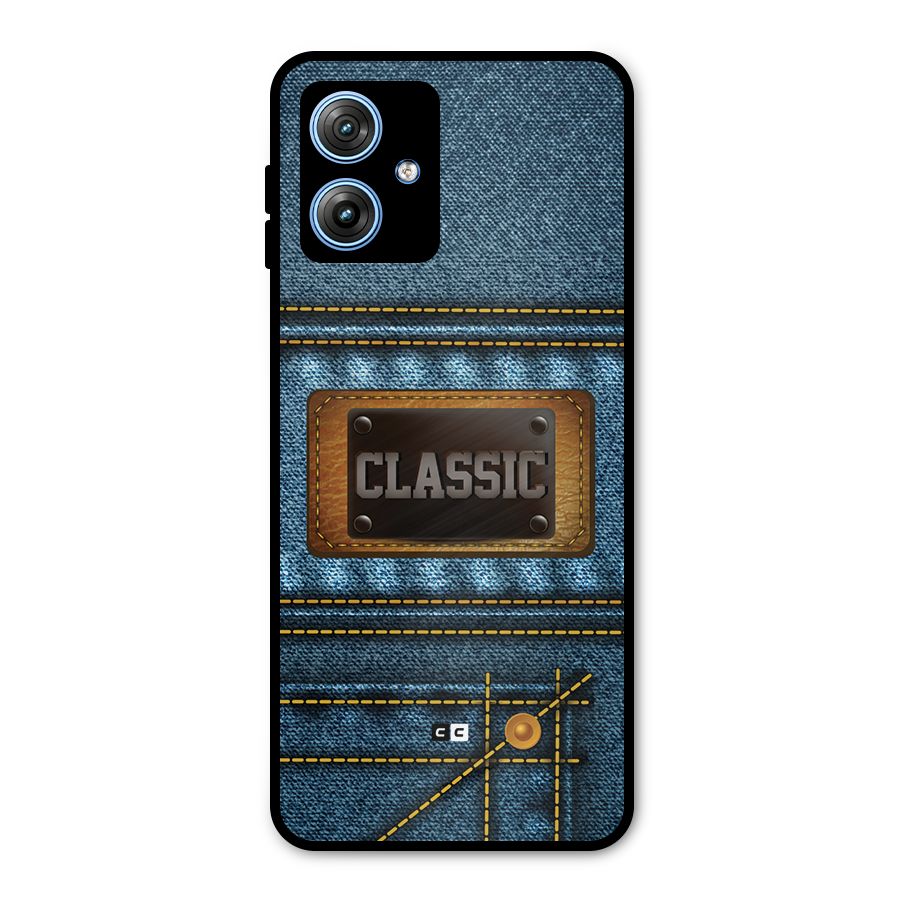 Classic Denim Metal Back Case for Moto G54